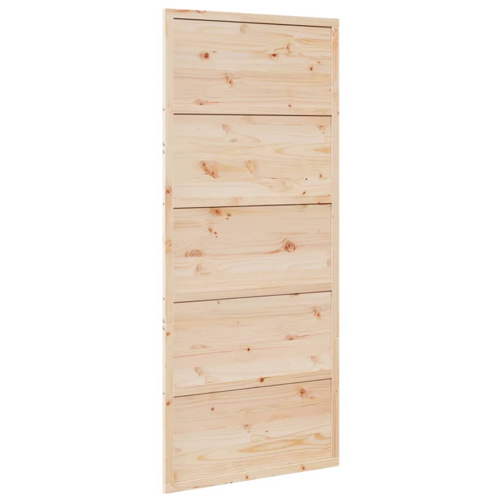 Porta per Granaio 90x208 cm in Legno Massello di Pino
