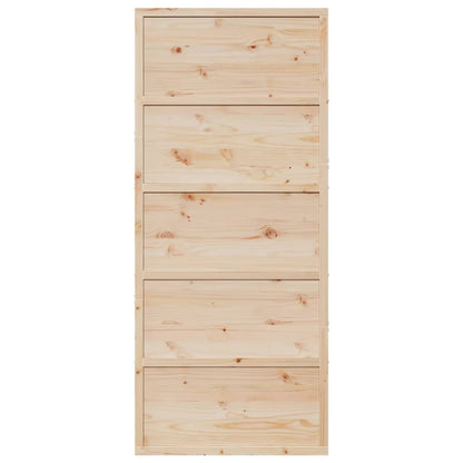 Porta per Granaio 90x208 cm in Legno Massello di Pino