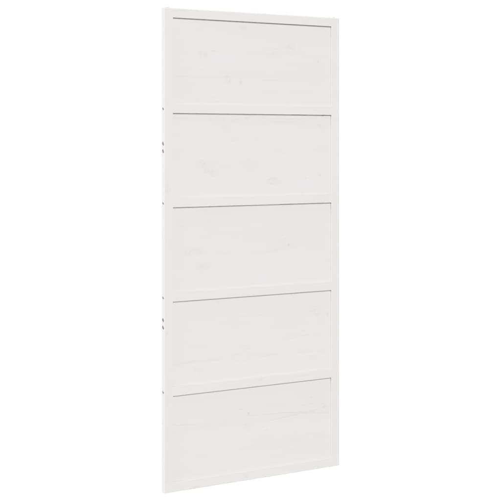 Porta del Granaio Bianca 90x208 cm in Legno Massello di Pino