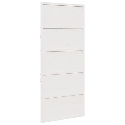 Porta del Granaio Bianca 90x208 cm in Legno Massello di Pino