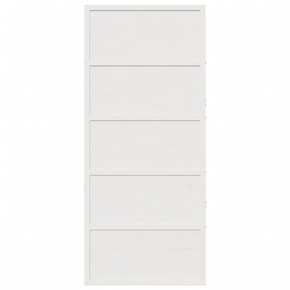 Porta del Granaio Bianca 90x208 cm in Legno Massello di Pino