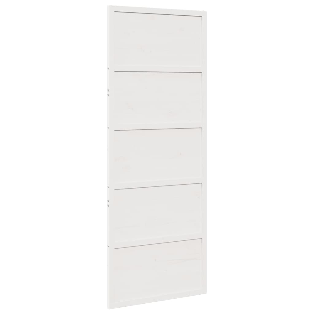Porta del Granaio Bianca 80x208 cm in Legno Massello di Pino