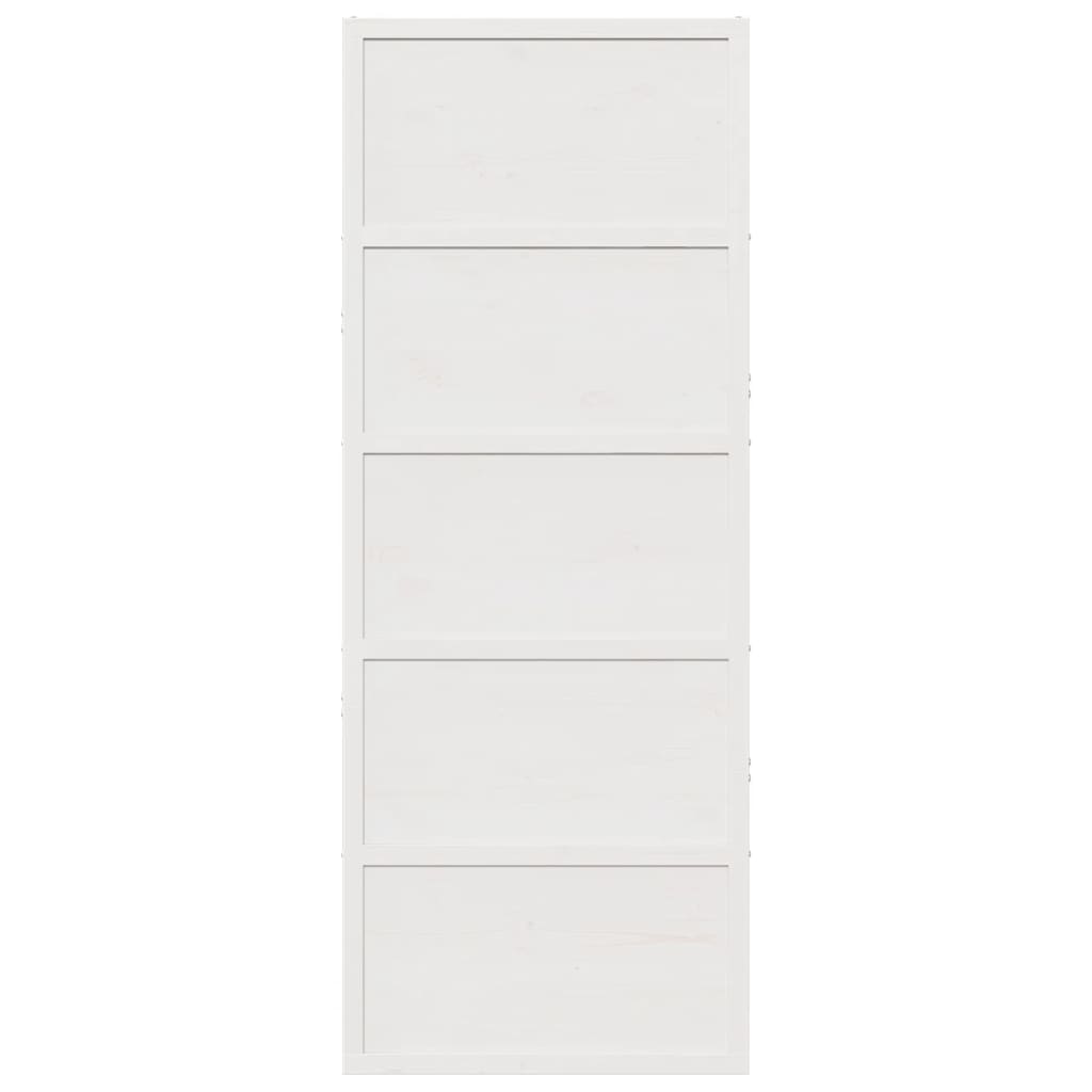 Porta del Granaio Bianca 80x208 cm in Legno Massello di Pino