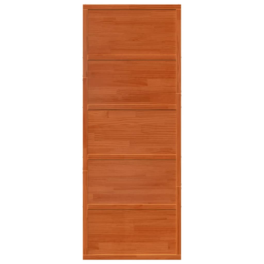 Porta del Granaio Marrone 80x208 cm in Legno Massello di Pino