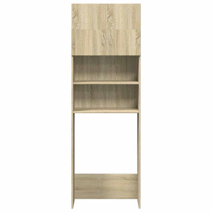 Mobile Lavatrice Rovere Sonoma 64x25,5x190 cm Legno Multistrato