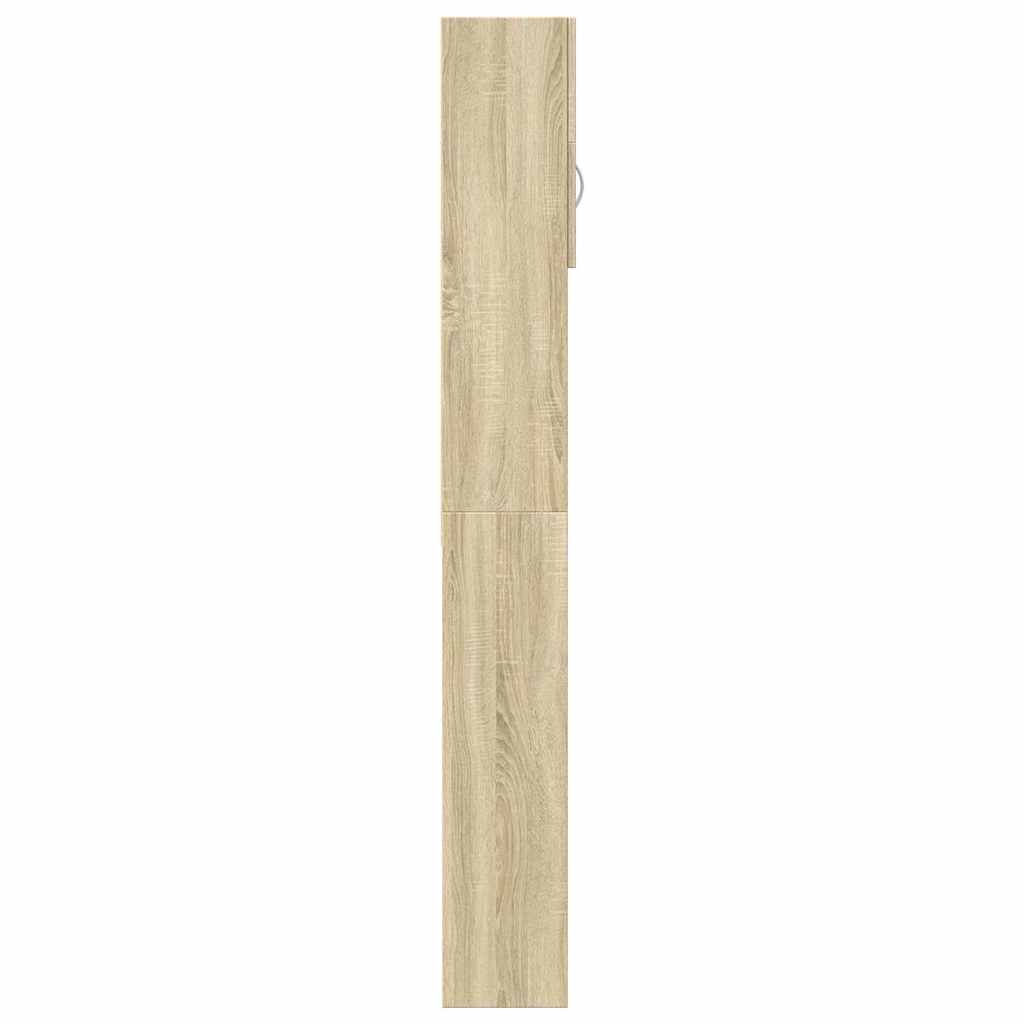 Mobile Lavatrice Rovere Sonoma 64x25,5x190 cm Legno Multistrato