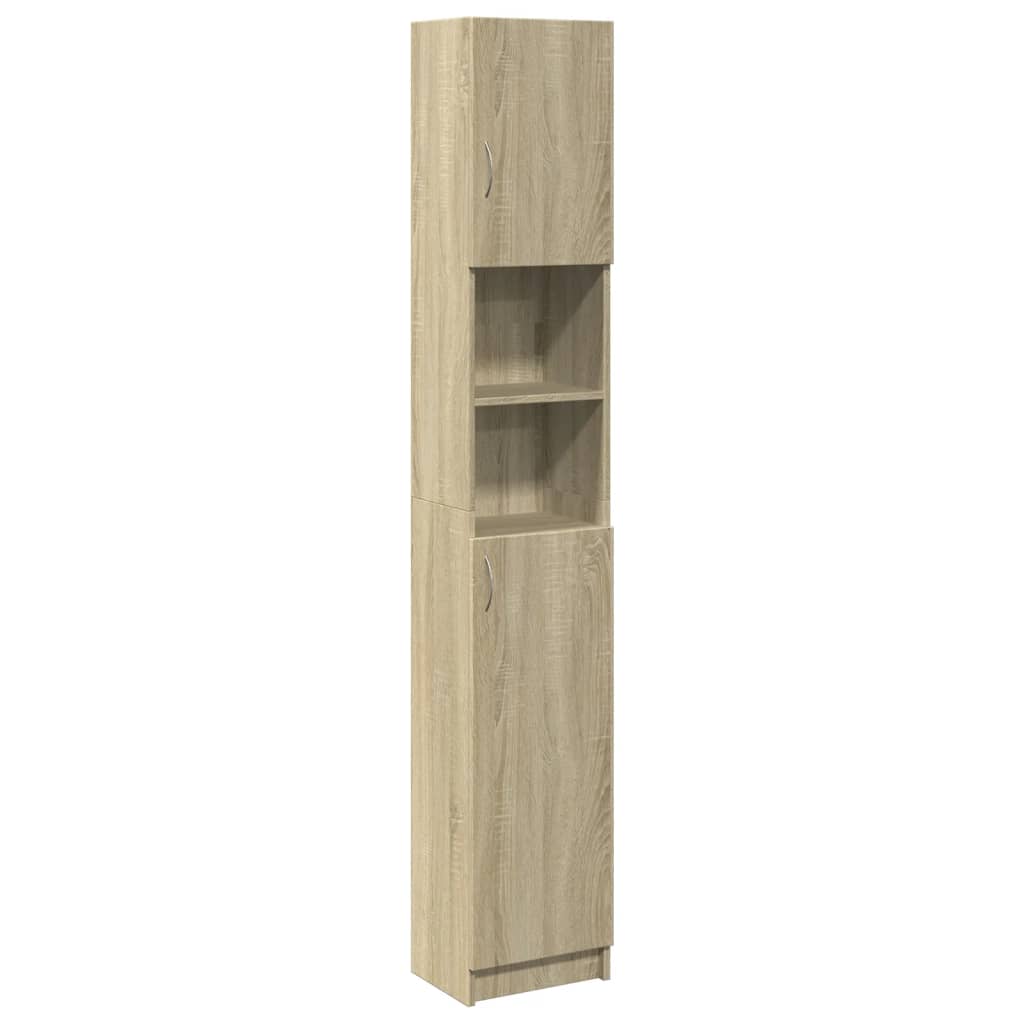 Mobile da Bagno Rovere Sonoma 32x25,5x190 cm Legno Multistrato