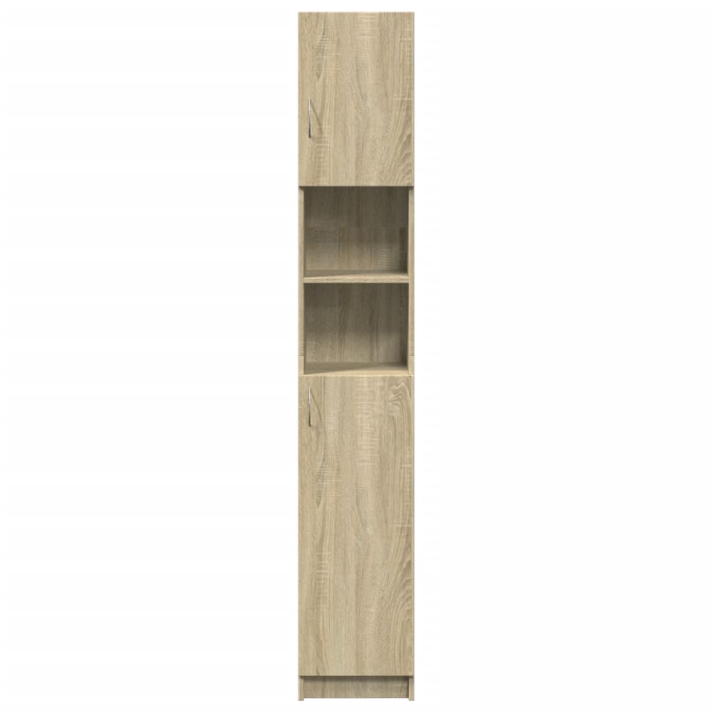 Mobile da Bagno Rovere Sonoma 32x25,5x190 cm Legno Multistrato