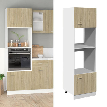 Mobile per Microonde Ã¢â‚¬Å“LyonÃ¢â‚¬Â Rovere Sonoma 60x57x207 cm