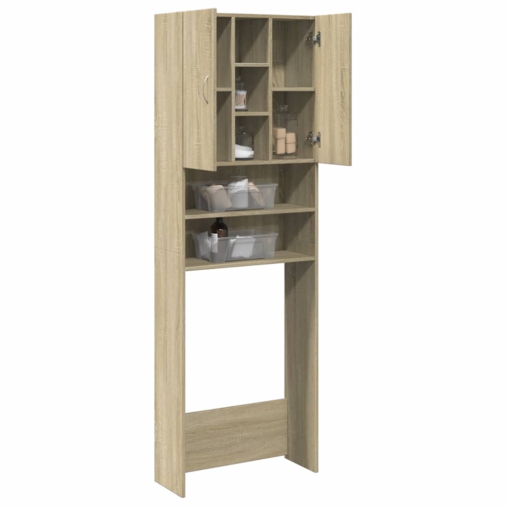 Mobile per Lavatrice Rovere Sonoma 64x25,5x190 cm