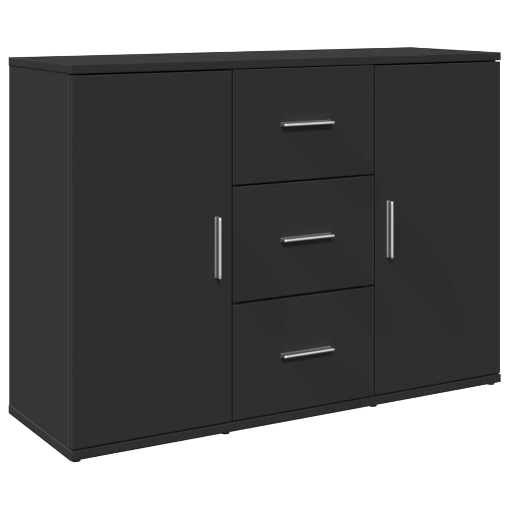 Credenza Nera 90,5x29,5x65 cm in Truciolato