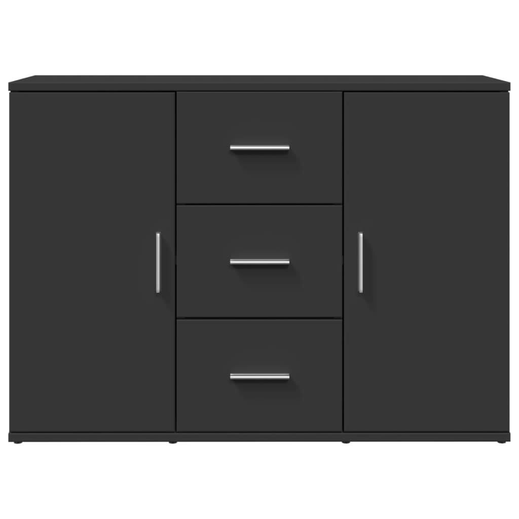 Credenza Nera 90,5x29,5x65 cm in Truciolato