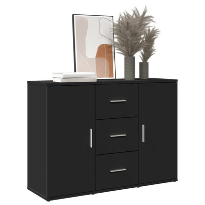 Credenza Nera 90,5x29,5x65 cm in Truciolato