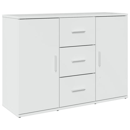 Credenza Bianco Lucido 90,5x29,5x65 cm in Truciolato
