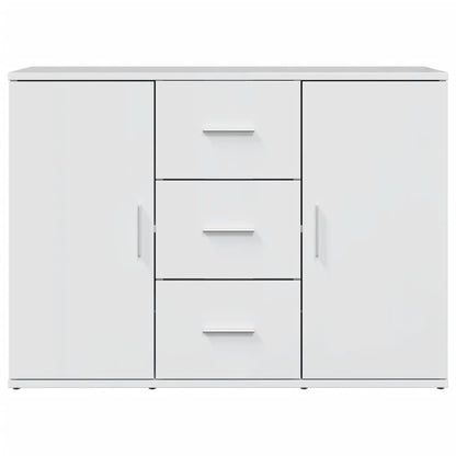 Credenza Bianco Lucido 90,5x29,5x65 cm in Truciolato