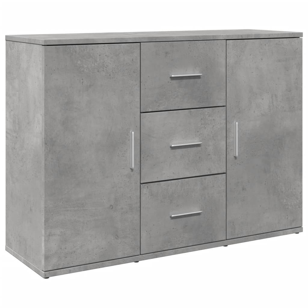 Credenza Grigio Cemento 90,5x29,5x65 cm in Truciolato
