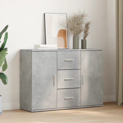 Credenza Grigio Cemento 90,5x29,5x65 cm in Truciolato