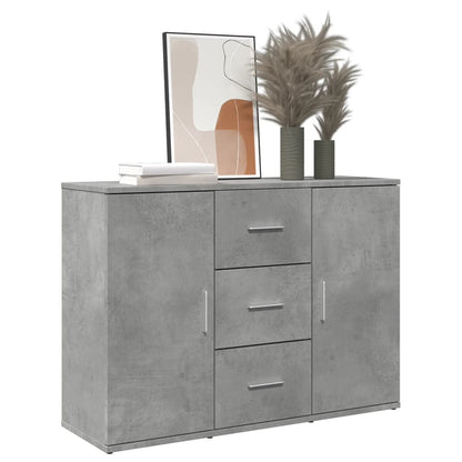 Credenza Grigio Cemento 90,5x29,5x65 cm in Truciolato