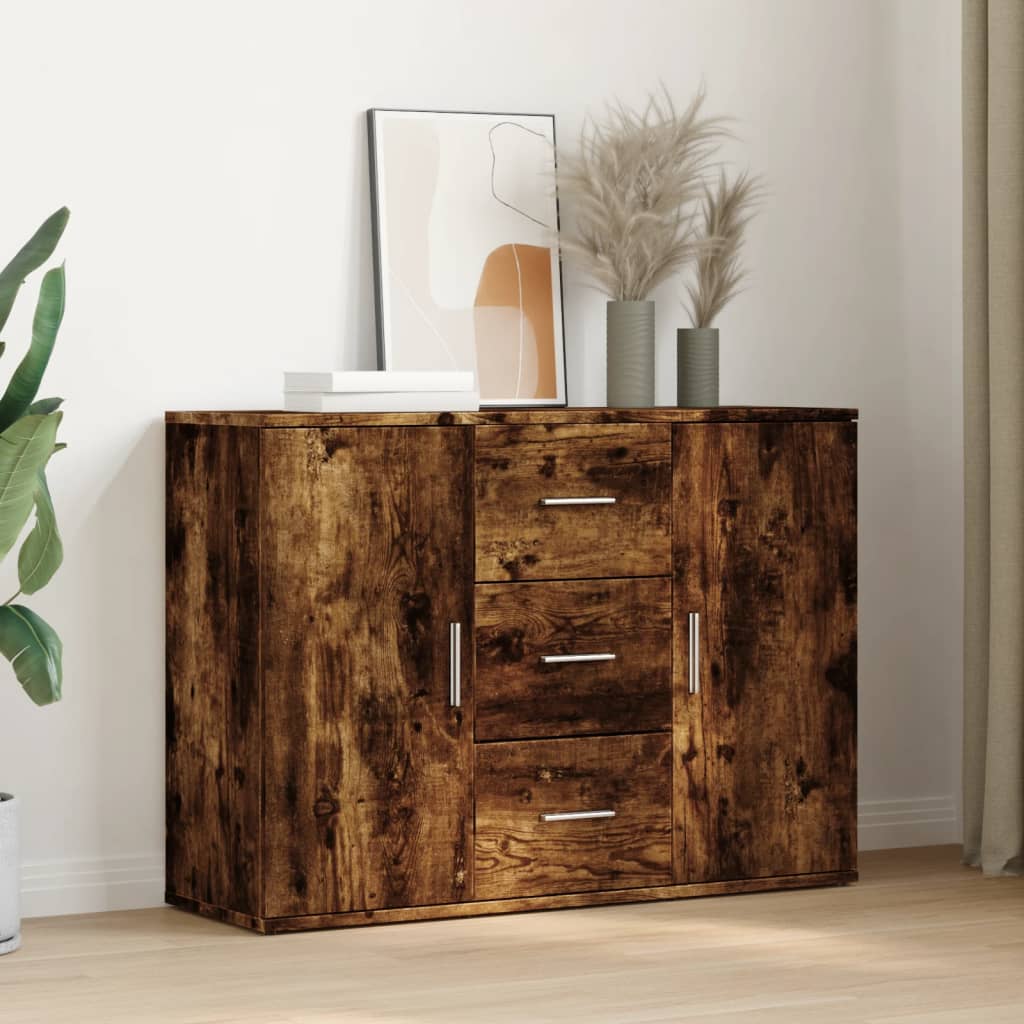 Credenza Rovere Fumo 90,5x29,5x65 cm in Truciolato