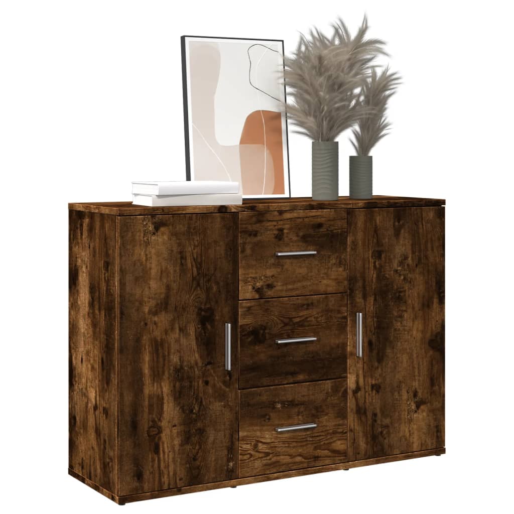 Credenza Rovere Fumo 90,5x29,5x65 cm in Truciolato