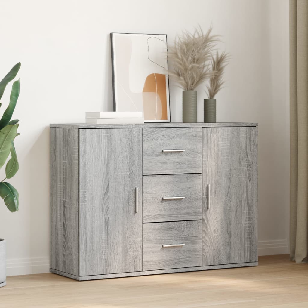 Credenza Grigio Sonoma 90,5x29,5x65 cm in Truciolato