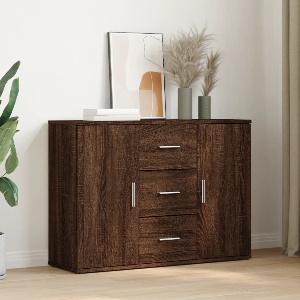 Credenza Rovere Marrone 90,5x29,5x65 cm in Truciolato