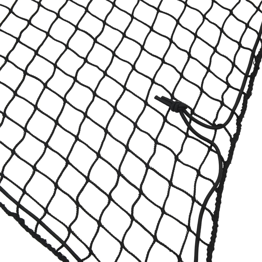 Rete per Rimorchio con Corda Elastica Nero 3x3 m in PP