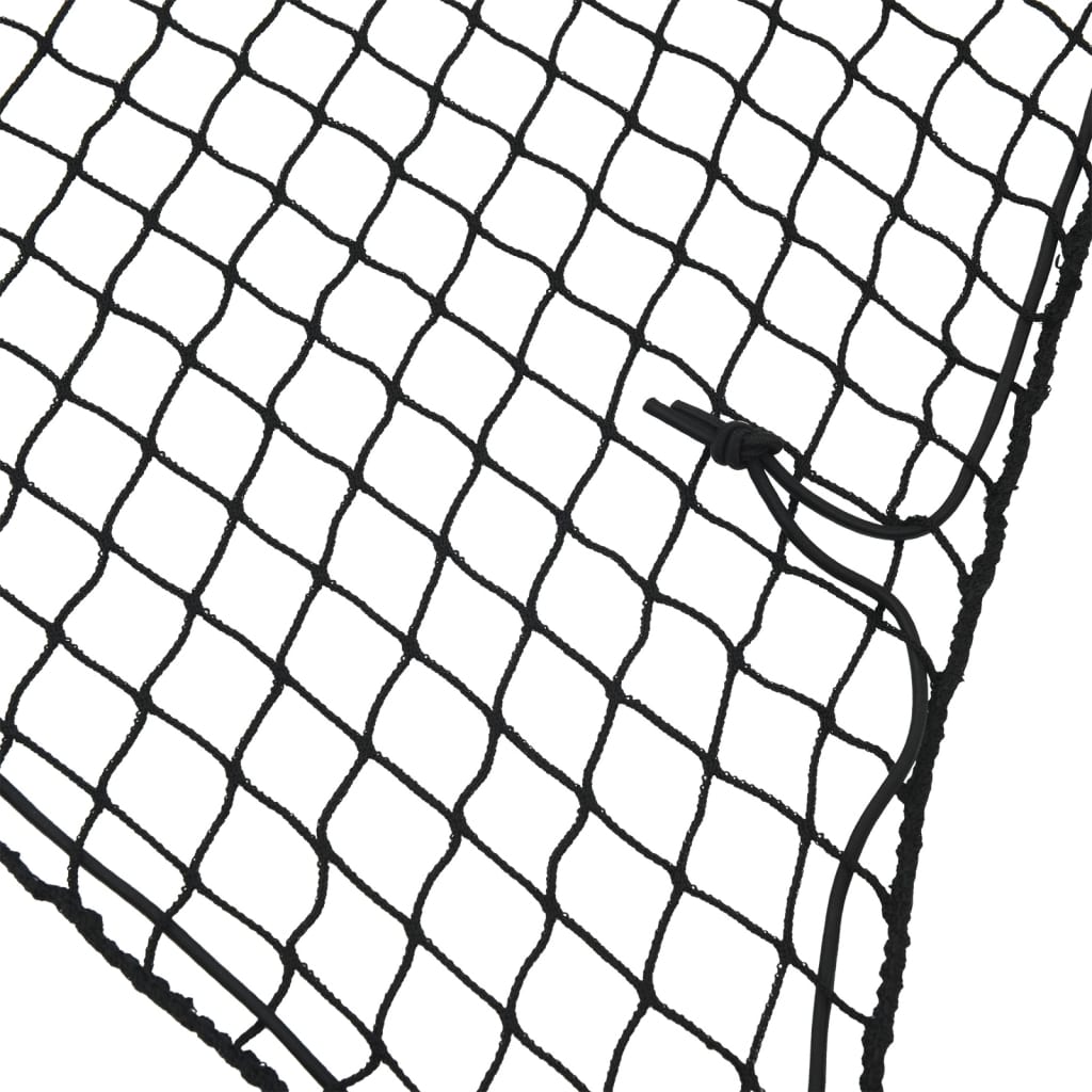 Rete per Rimorchio con Corda Elastica Nero 3,5x3 m in PP