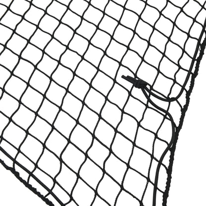 Rete per Rimorchio con Corda Elastica Nero 5x3 m in PP