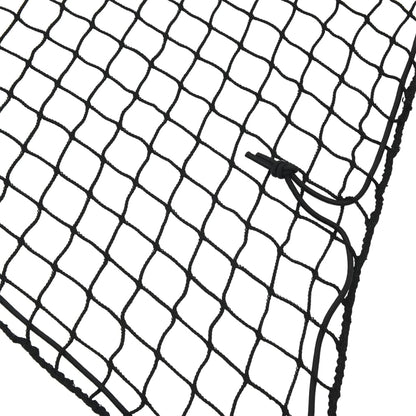 Rete per Rimorchio con Corda Elastica Nero 6x3,5 m in PP