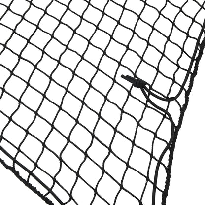 Rete per Rimorchio con Corda Elastica Nero 7x3,5 m in PP