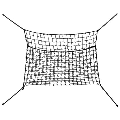 Reti da Fieno 2pz Rettangolari Neri 90x60 cm in PP
