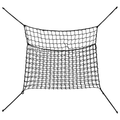 Reti da Fieno 2pz Rettangolari Neri 100x90 cm in PP