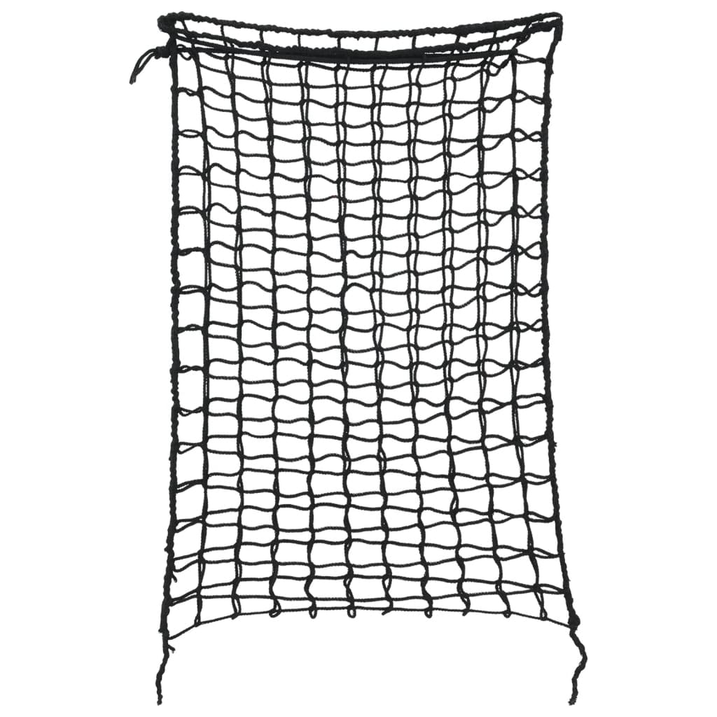 Reti da Fieno 2pz Rettangolari Neri 75x50 cm in PP