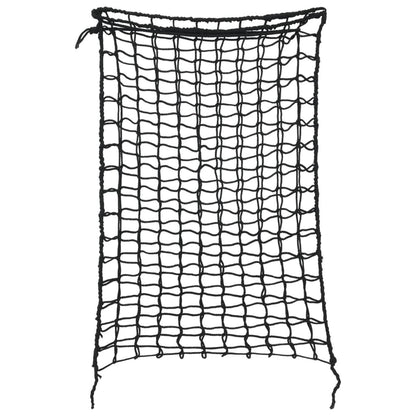 Reti da Fieno 2pz Rettangolari Neri 75x50 cm in PP