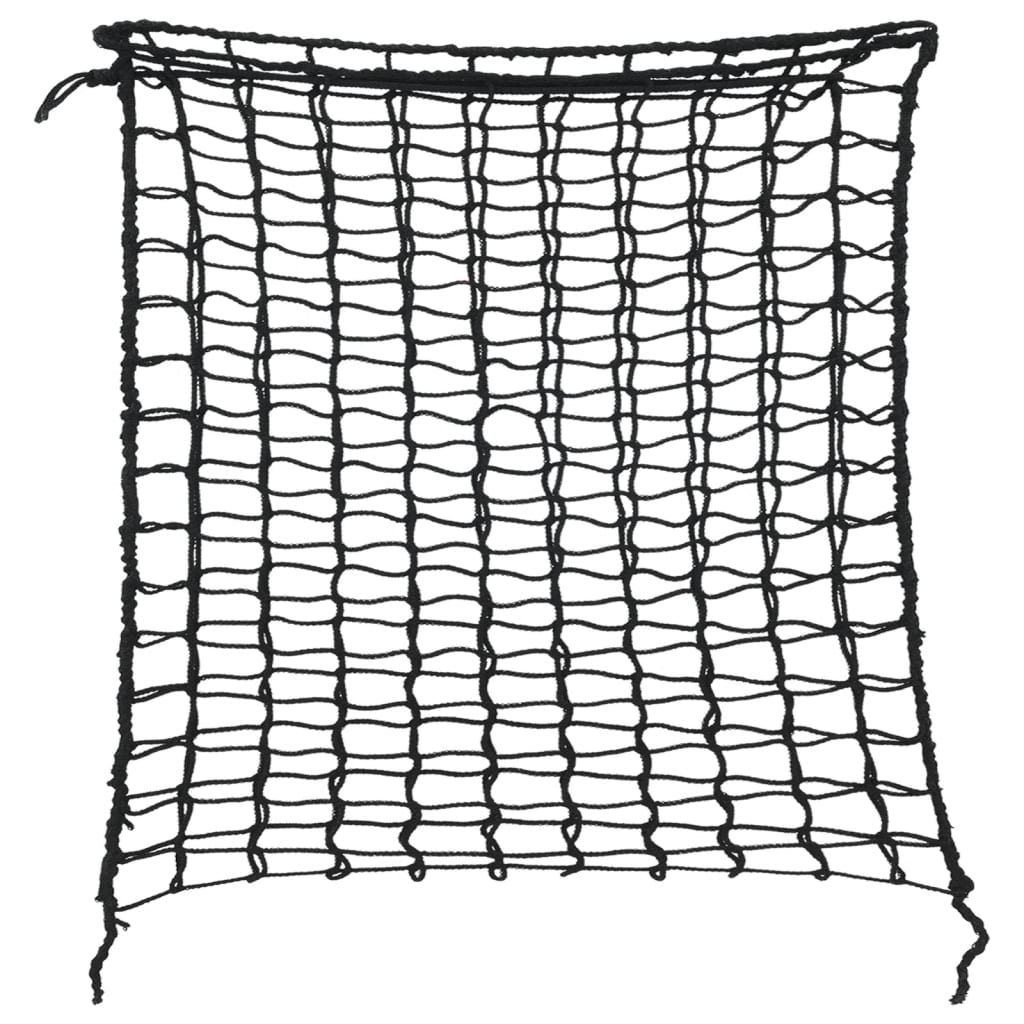 Reti da Fieno 2 pz Quadrati Neri 100x100 cm PP