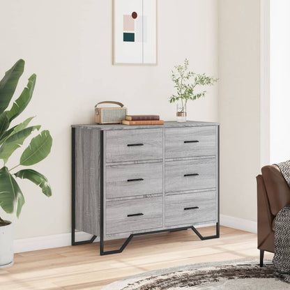 Cassettiera Grigio Sonoma 91x35,5x74,5 cm in Truciolato