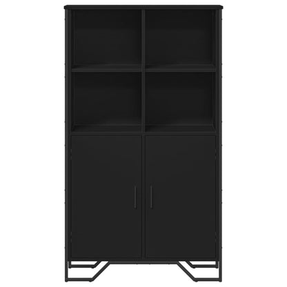 Credenza Nera 79,5x35,5x137,5 cm in Truciolato