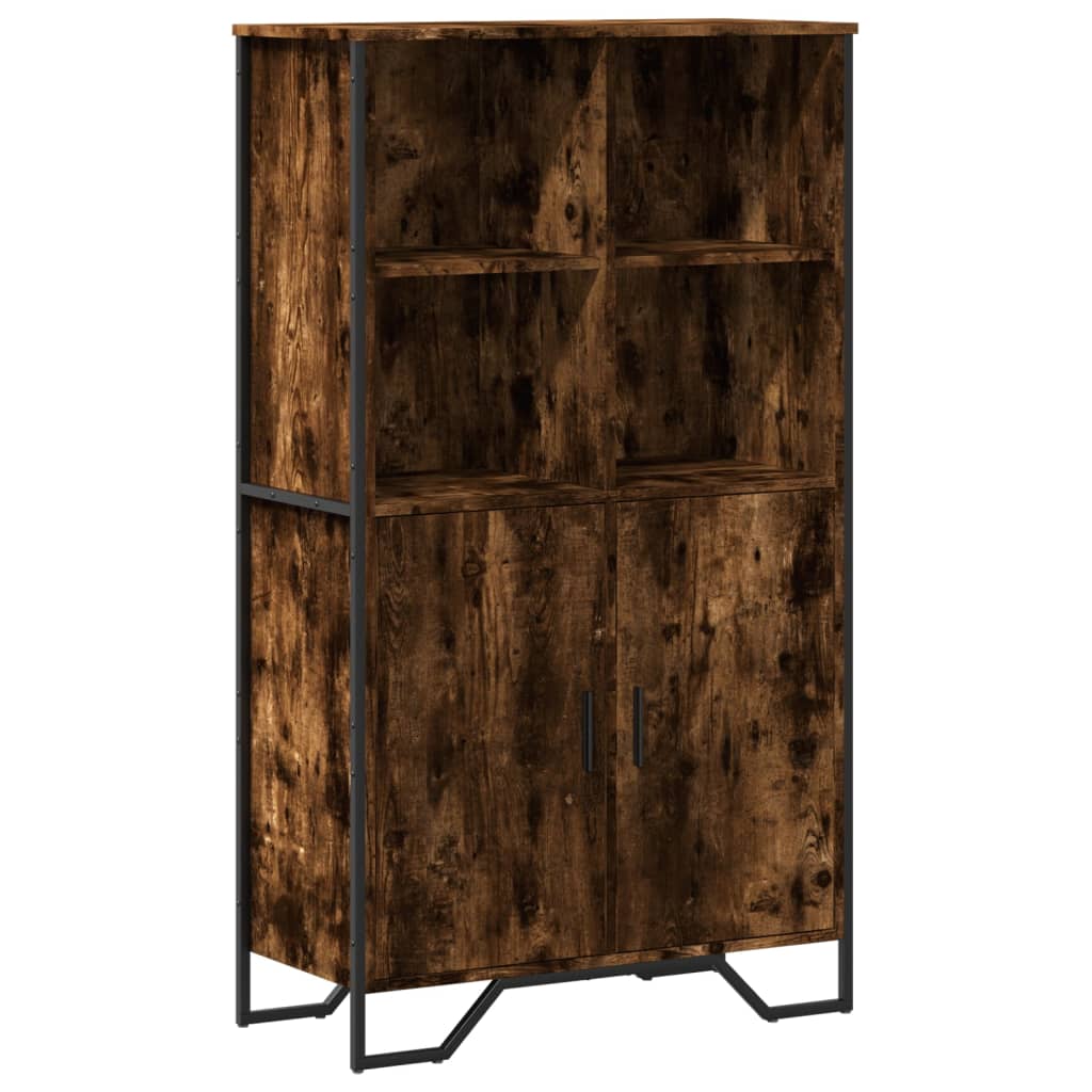 Credenza Rovere Fumo 79,5x35,5x137,5 cm in Legno Multistrato
