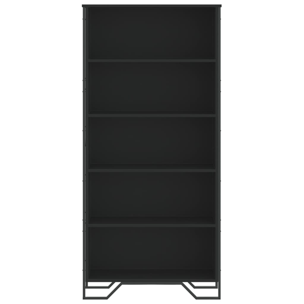 Libreria Nera 80x31x169 cm in Truciolato