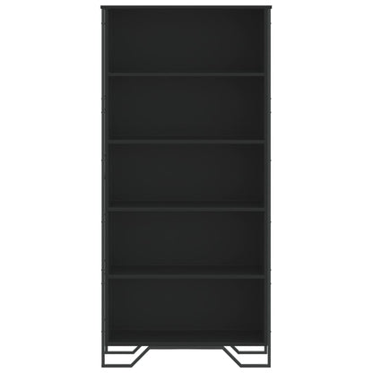Libreria Nera 80x31x169 cm in Truciolato