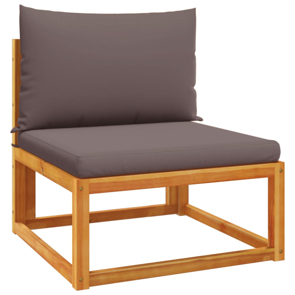 Set di divani da giardino 4 pezzi con cuscini in legno di acacia e corda