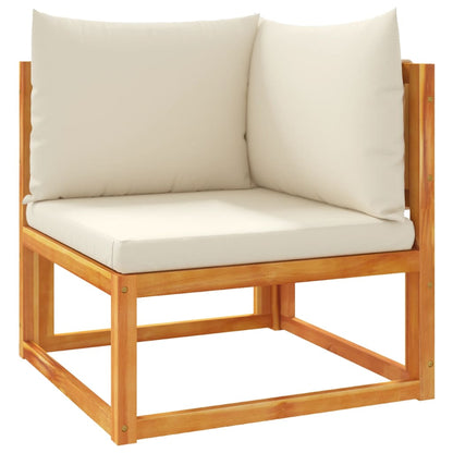 Set di divani da giardino 6 pezzi con cuscini in legno di acacia e corda