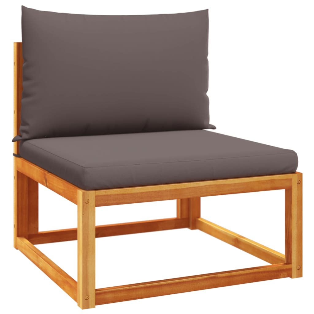 Set di divani da giardino 9 pezzi con cuscini in legno di acacia e rattan