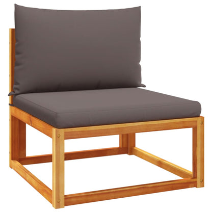 Set di divani da giardino 7 pezzi con cuscini in legno di acacia e rattan