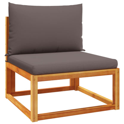 Set di divani da giardino 3 pezzi con cuscini in legno di acacia e rattan