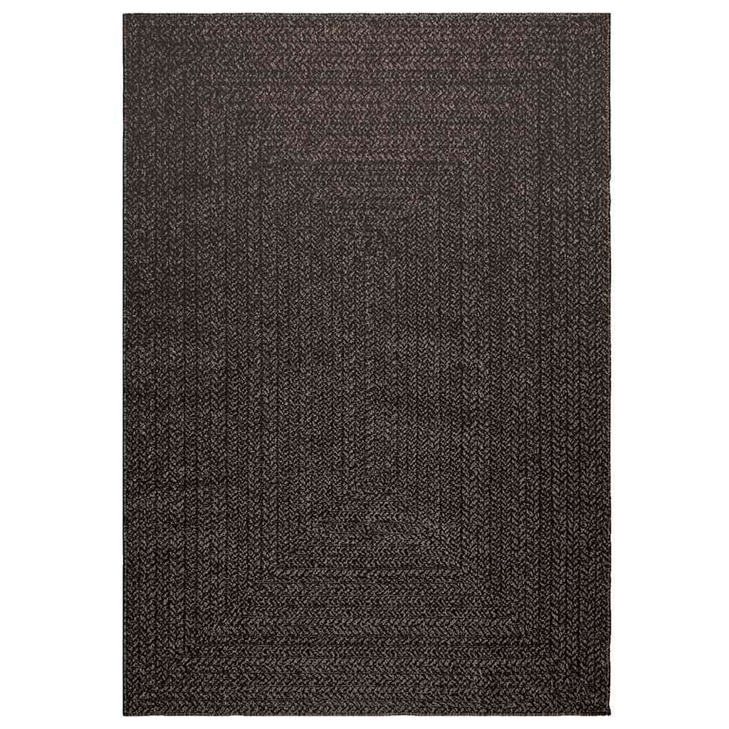 Tappeto ZIZUR Antracite 140x200 cm Aspetto Iuta Interni Esterni