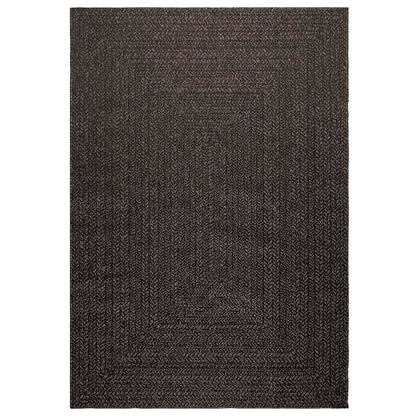 Tappeto ZIZUR Antracite 140x200 cm Aspetto Iuta Interni Esterni