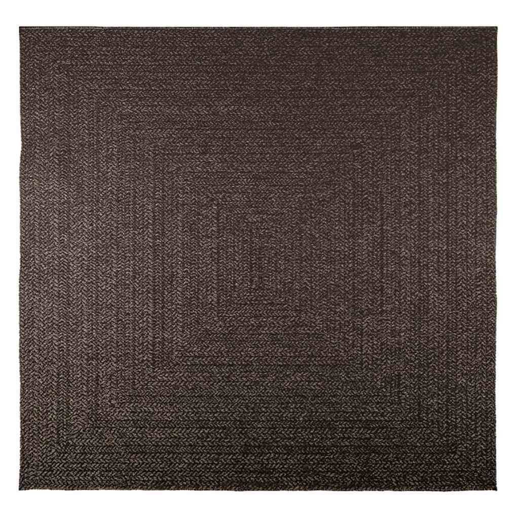 Tappeto ZIZUR Antracite 200x200 cm Aspetto Iuta Interni Esterni