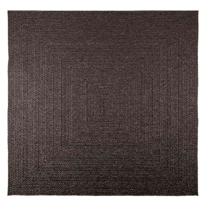 Tappeto ZIZUR Antracite 200x200 cm Aspetto Iuta Interni Esterni